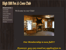 Tablet Screenshot of highhillclub.com